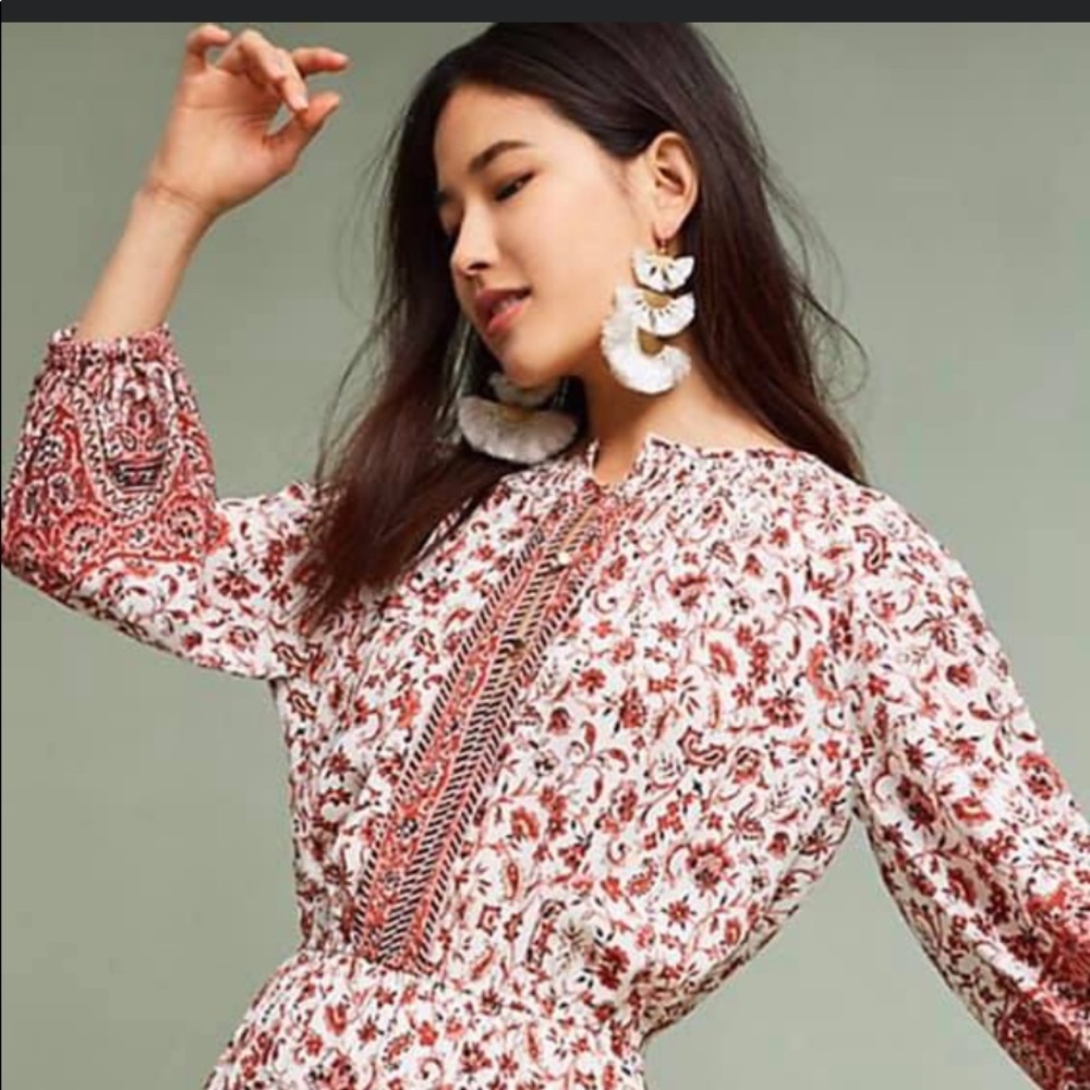 NWT Anthropologie Shoshanna Etta Silk Dress 10